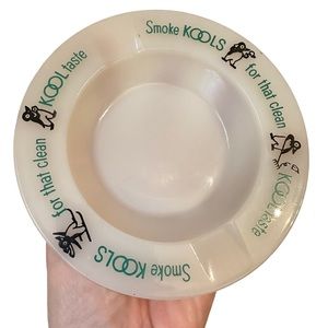 Vintage Cool Milk Glass Ashtray